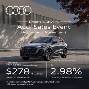 Audi Q5 from $278 bi-weekly at 2.98%